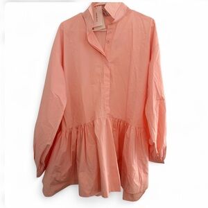 Zara Peach Collared Shirt